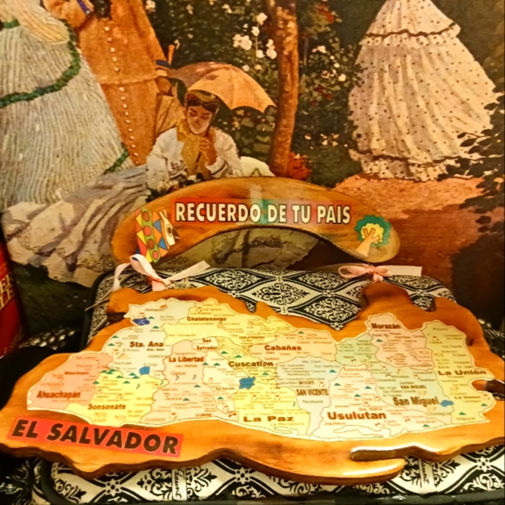 Artesian Wood Wall Map "Recuerdos De El 🇸🇻 EL SALVADOR "(Map Memories)🎁Gift!